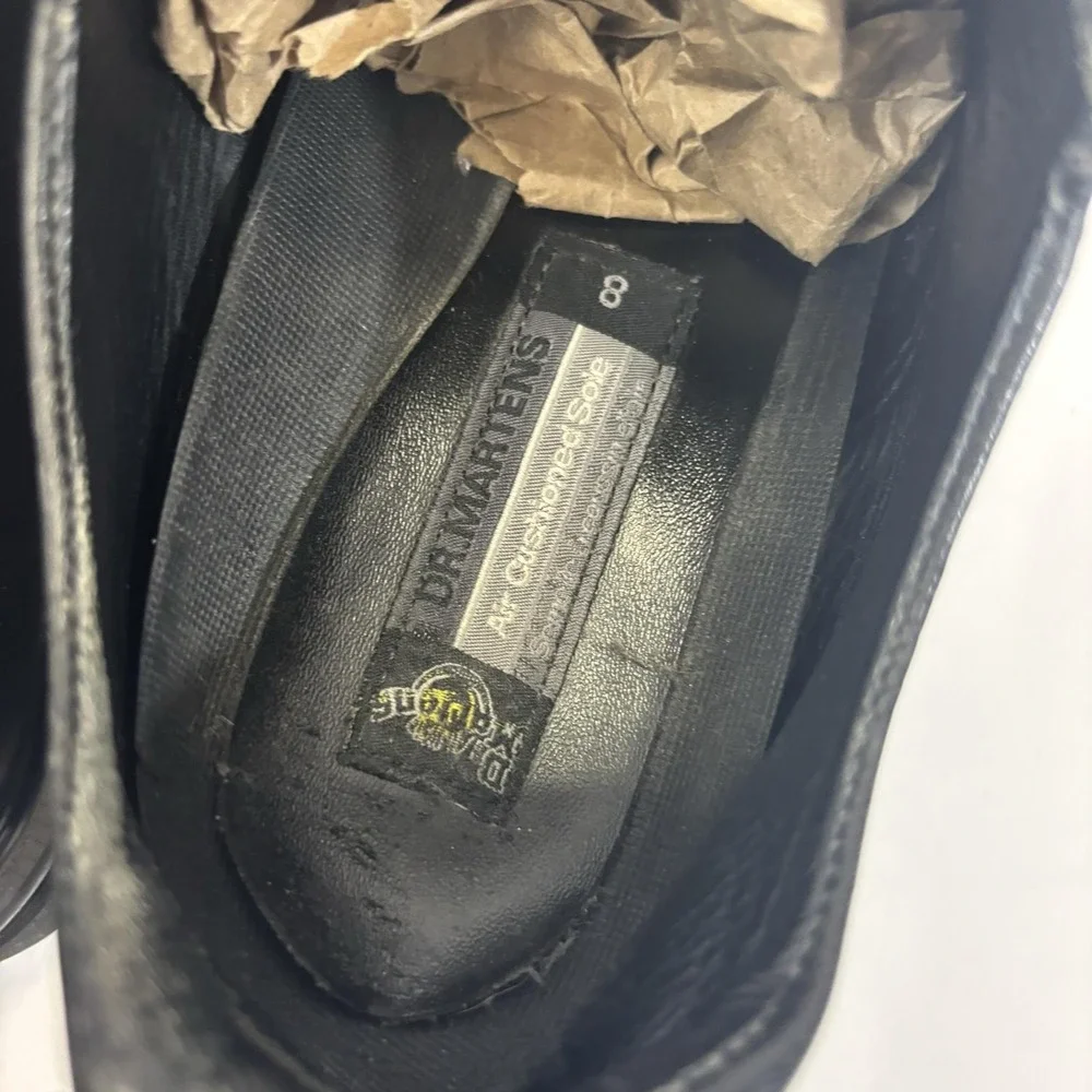 Dr. Martens Vtg Y2K Monk Strap Chunky Loafer Shoes Mens 8 Leather England 9387